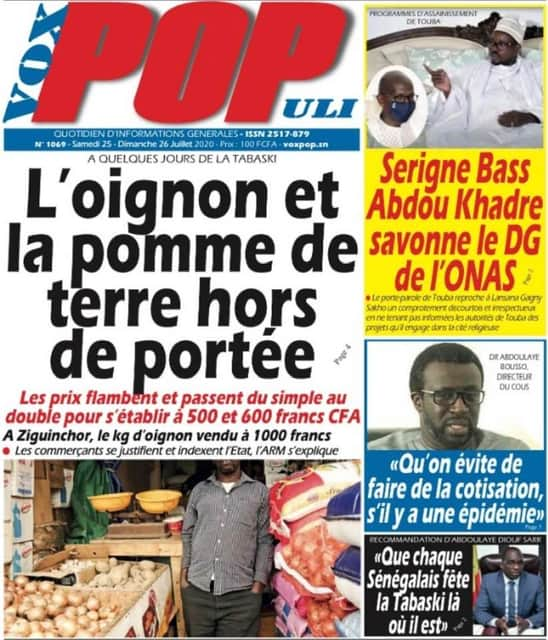 La Revue De La Presse SÉnÉgalaise De Ce Samedi 25 Juillet 2020 Ouragan