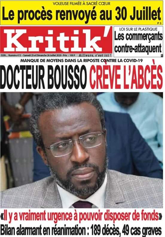 La Revue De La Presse SÉnÉgalaise De Ce Samedi 25 Juillet 2020 Ouragan