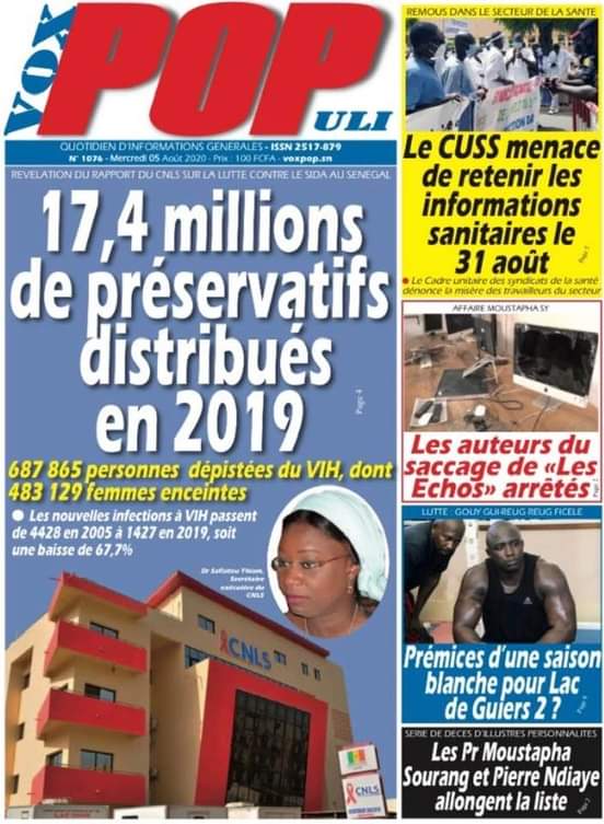 La Revue De La Presse SÉnÉgalaise Du Mercredi 05 AoÛt 2020 Ouragan